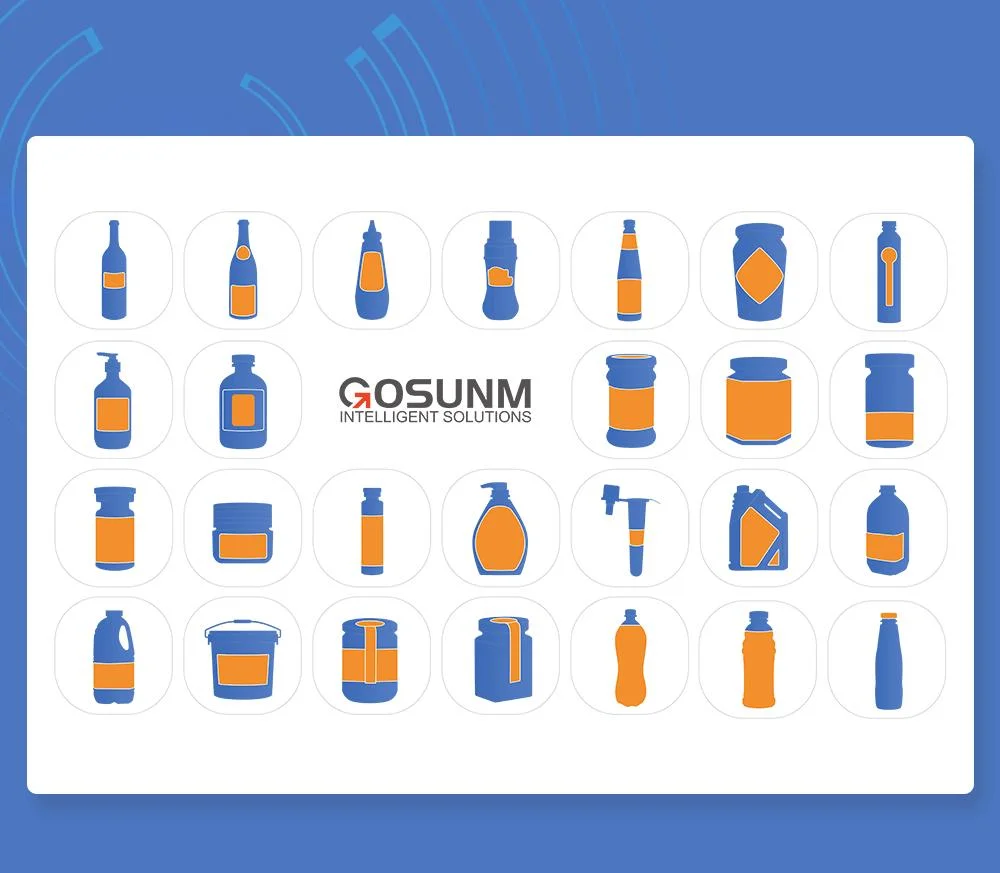 Gosunm Bottle Labeling Applicator Glass Bottle Beer Jar Can Candle Water Bottle Ampoule Container Automatic Bottle Labeling Machine