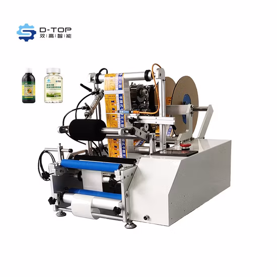 Desktop Automatic Sticker Labeling Machine for Round Bottles Cans